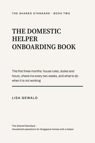 The Domestic Helper Onboarding Book, front cover